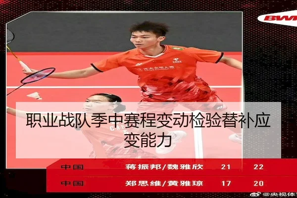 职业战队季中赛程变动检验替补应变能力